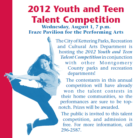 2012 Youth and Teen Talent Competition  August 1 Kettering Ohio